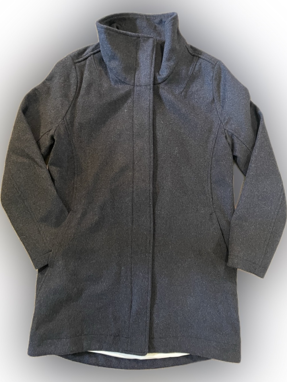 Pendleton Cascade Wool Coat Glacier Park Stripe Lined; dark grey; size S; NWOT